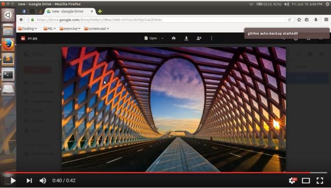 Demo screenshot of gDrive-auto-sync